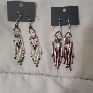 Elegant Beaded Dangle Earrings